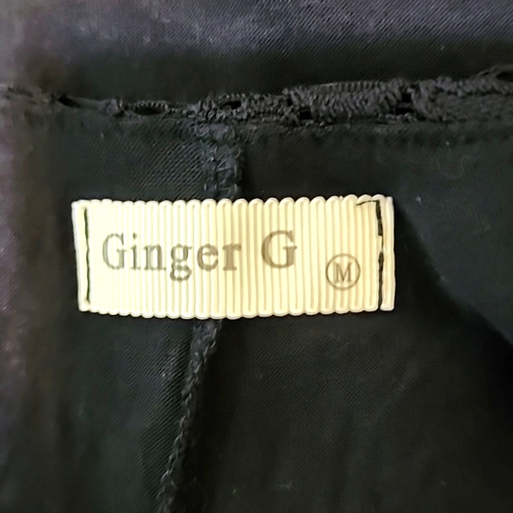 Ginger G Black Floral Lace Mini Dress Size M - Picture 5 of 5